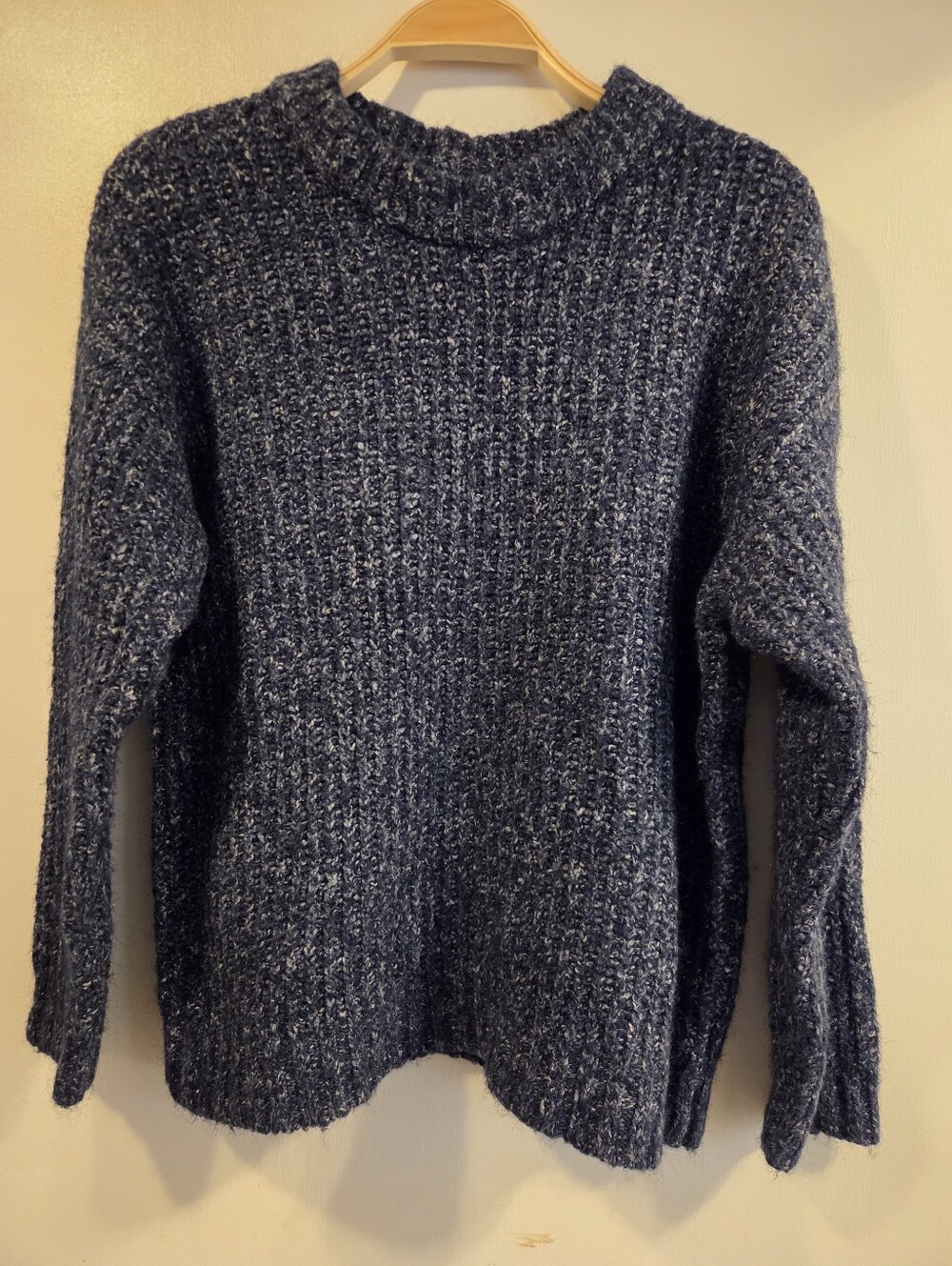Womens Ana Sweater Navy Blue Heather Size Medium